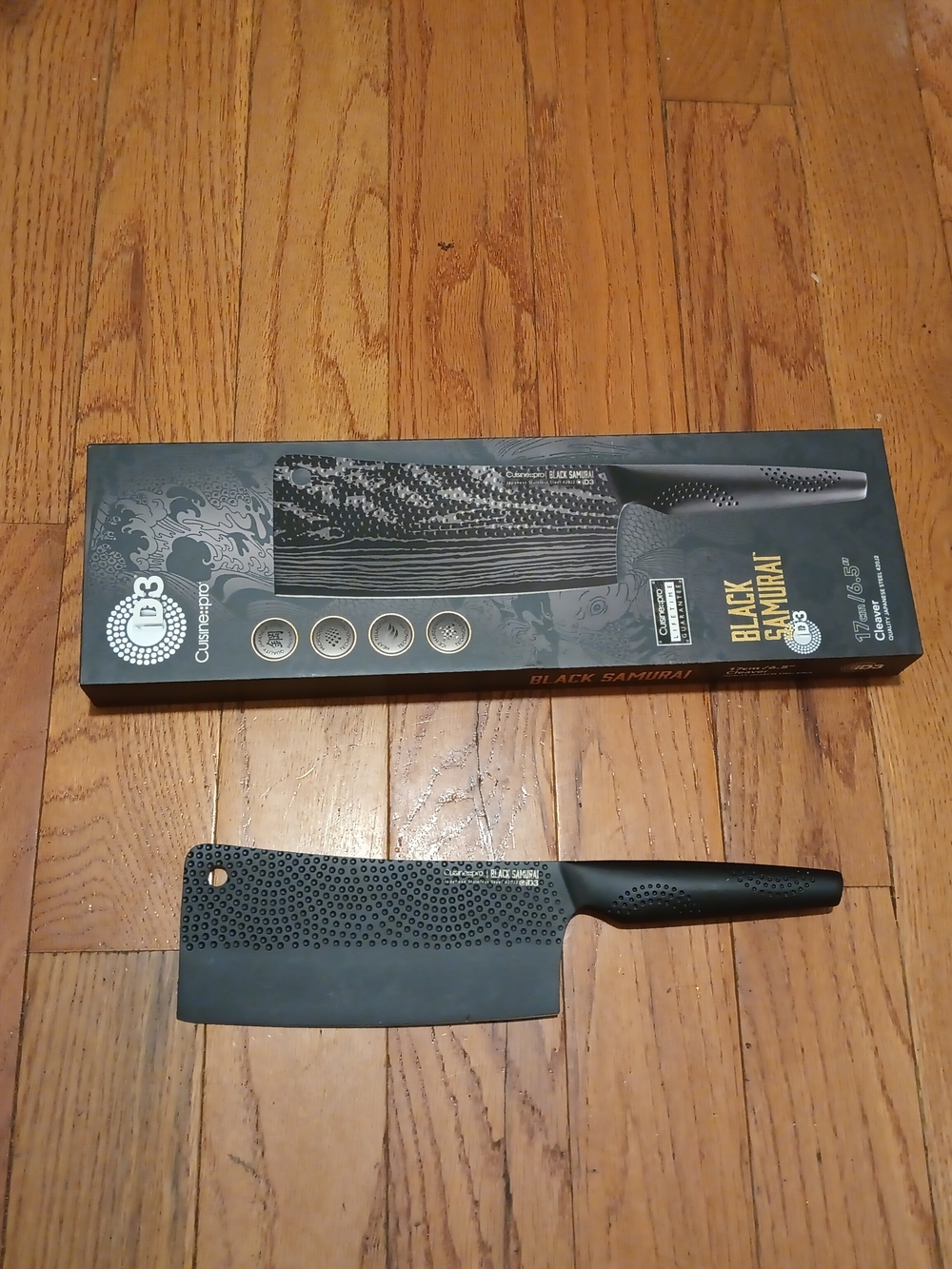 Cuisine Pro Black Samurai Black Cleaver Knife - Multipurpose Kitchen Cutlery